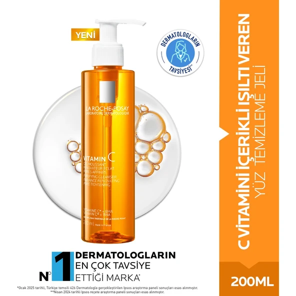 La Roche Posay C Vitamini İçerikli Işıltı Veren Yüz Temizleme Jeli 200 ml ürün görseli