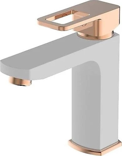 BİEN LAVABO BATARYASI SALVO PLUS COLOURS BEYAZ-ROSE GOLD - 1