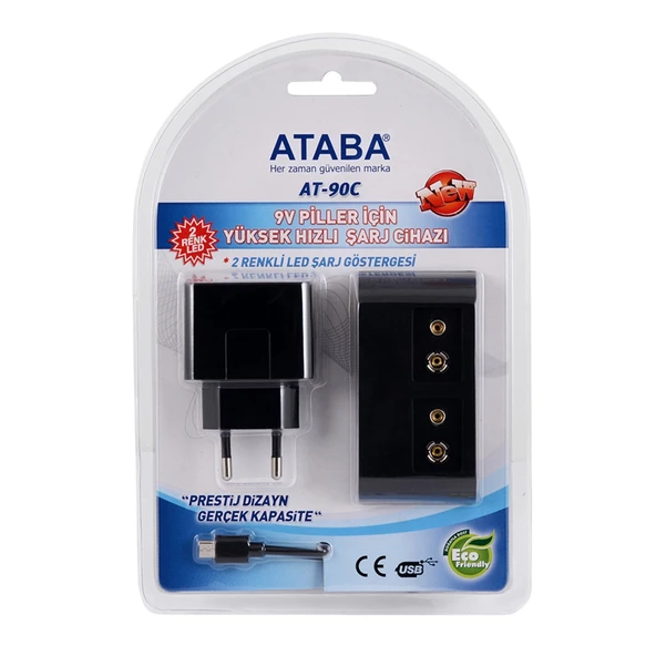AT 90 C 9 V PİL ŞARJ CİHAZI ürün görseli