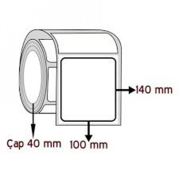 100*140 BARKOD ETİKETİ TERMAL 250 SARIM