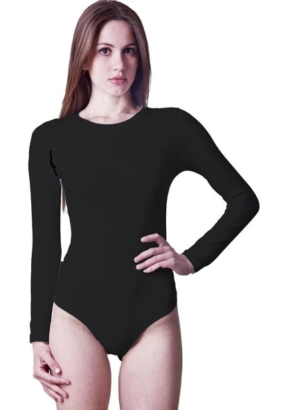 6 Adet Dono Bayan Likralı Uzun Kollu Çıtçıtlı Body 2340 - Resim 2