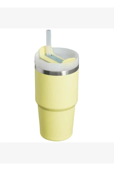 Stanley Quencher H2.O FlowState Tumbler Pipetli Termos 0,6 L Sarı - Resim 2