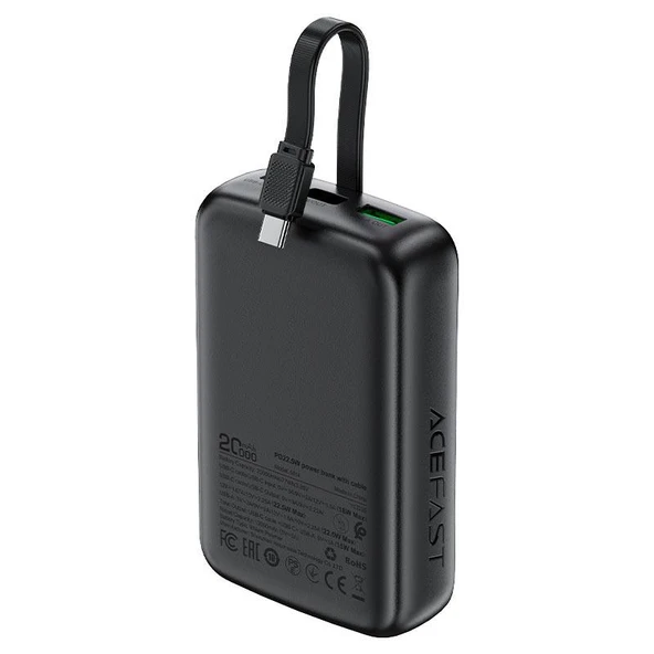 Acefast PD20W 20000mAh Powerbank Siyah - M14 - 3