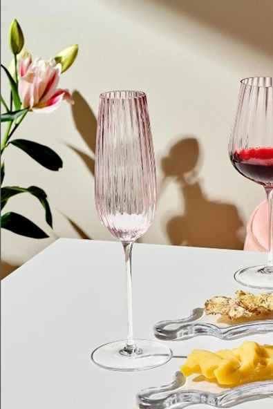 Paşabahçe Round Up Rose 2 li Şampanya Kadehi Seti1204820 32007 - Resim 2