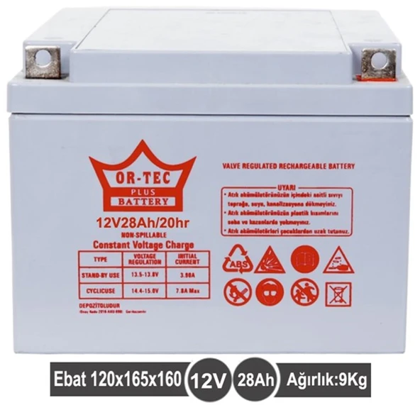 12 V 28 AHM GEL AKÜ ürün görseli
