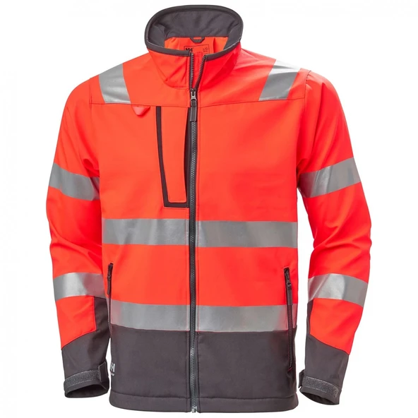 Helly Hansen Workwear Alna 2.0 Hı Vıs Softshell İşçi Montu -74095 - Resim 3