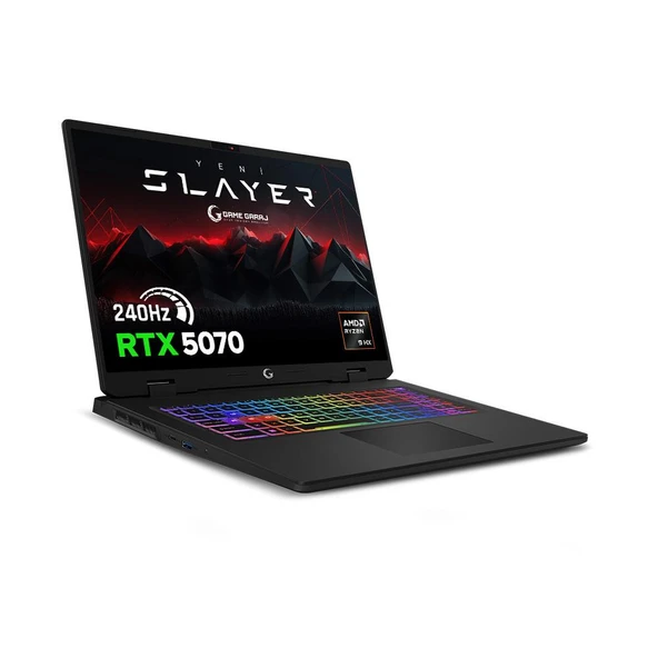 Game Garaj Slayer R9M3D XL-5070 C4 AMD Ryzen 9 9955HX3D 64GB RAM 2TB SSD RTX5070 17" QHD+ 240Hz IPS FreeDOS Oyuncu Laptop - 3