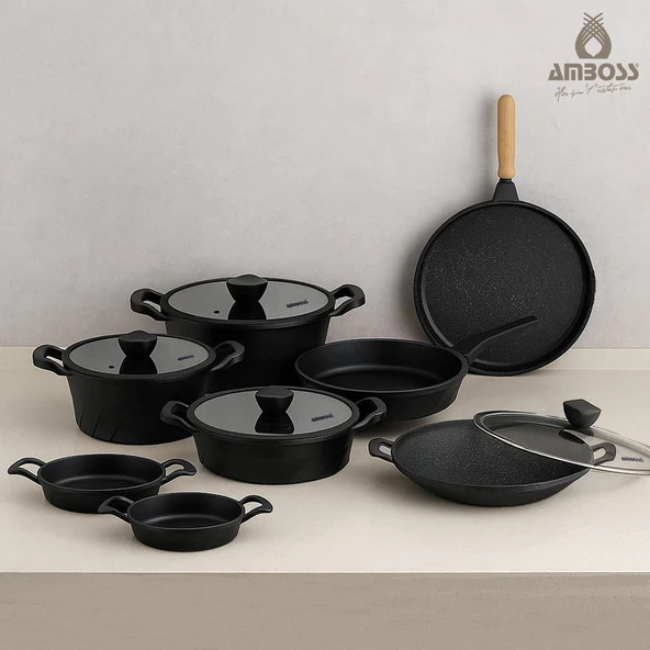 Mihfer 12 Parça Döküm Tencere Sahan Tava Çeyiz Seti ürün görseli