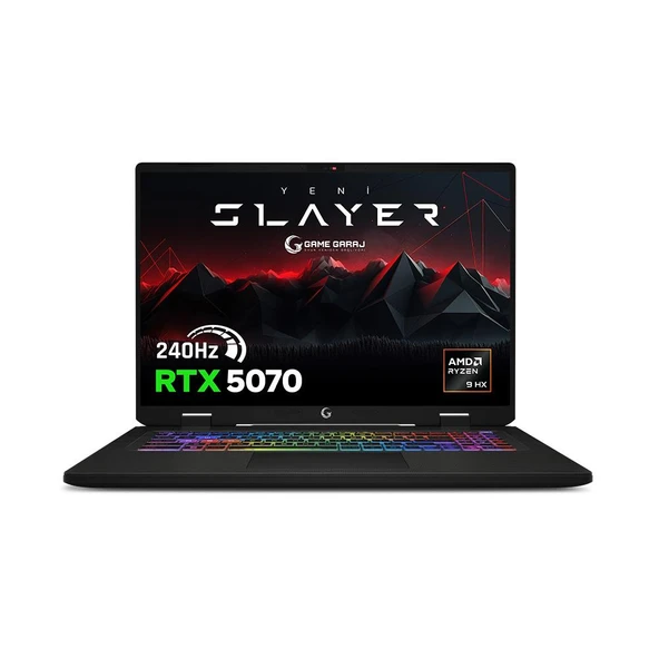Game Garaj Slayer R9M3D XL-5070 C3 AMD Ryzen 9 9955HX3D 32GB RAM 2TB SSD RTX5070 17" QHD+ 240Hz IPS FreeDOS Oyuncu Laptop - Resim 2