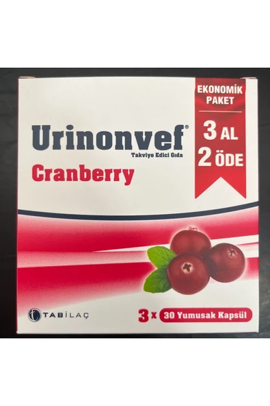 Cranberry 30 Yumuşak Kapsül 3 Kutu - 3