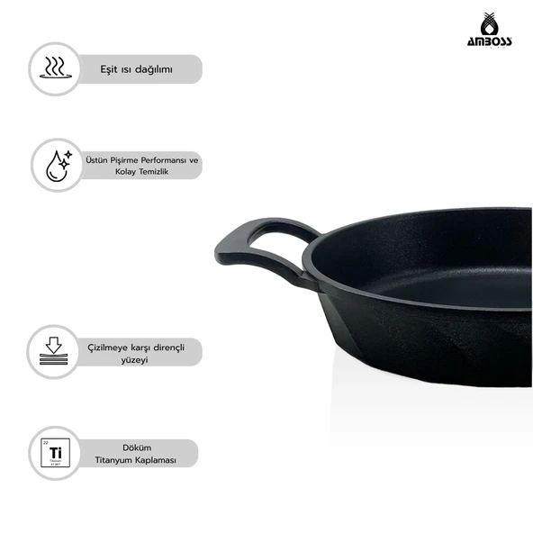 Mihfer 12 Parça Döküm Tencere Sahan Tava Çeyiz Seti - Resim 2