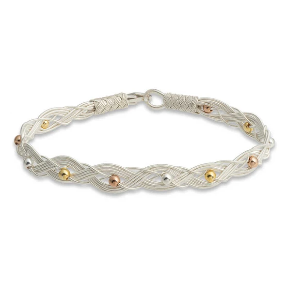 Gümüş Kazaziye Örgü Bileklik ürün görseli