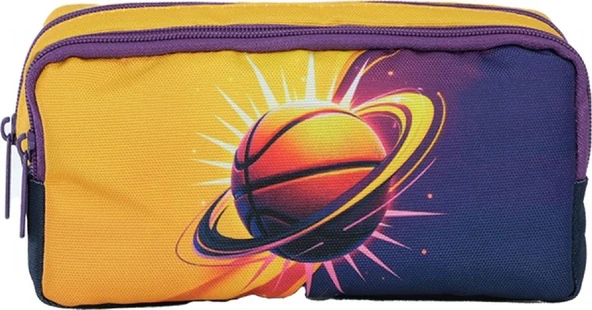 Pippa Erkek Çocuk Üç Gözlü Sarı/Siyah İlkokul Üçlü Okul Çanta Seti - Basketbol - PPSET5260 - Resim 4