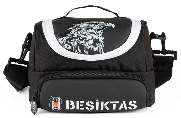 Beşiktaş Lisanslı Kartal Baskılı İki Gözlü Erkek Çocuk Okul Beslenme Çantası - 25392