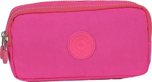 Pippa Yogi İki Gözlü Kız Çocuk Pembe Krinkıl Kumaş Kalem Çantası/Kalemlik - KK975-6 ürün görseli