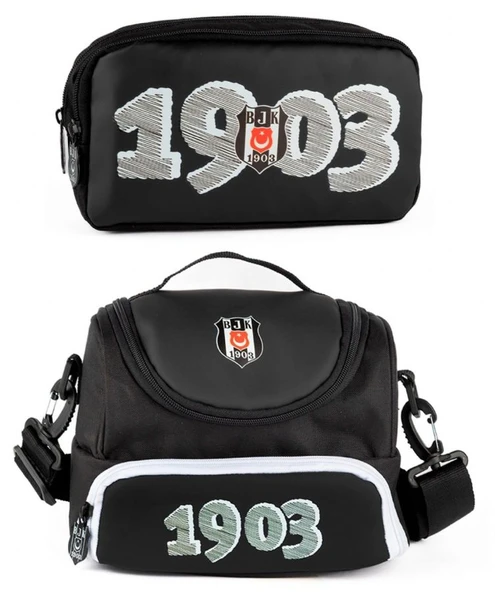 Beşiktaş Erkek Çocuk 1903 Baskılı Beslenme Çantası ve Kalemlik Seti (İkili Set) - ME25345 ürün görseli