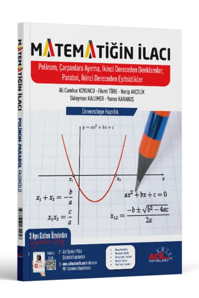 Acil Matematiğin İlacı Polinomlar Çarpanlara Ayırma 2. Dereceden Denklemler Parabol ürün görseli 1