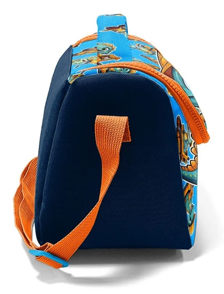 Coral High Erkek Çocuk Beslenme Çantası - Thermo - Mavi Dinazor ve İş Makineleri Baskılı - Resim 3