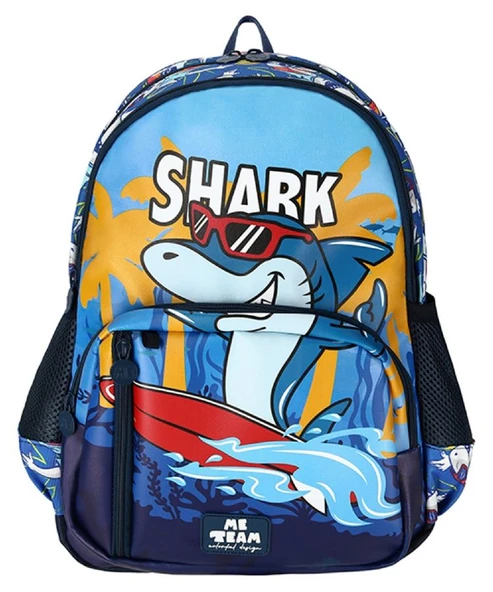 Me Team Dört Bölmeli Erkek Çocuk Okul Sırt Çantası - Shark/Köpek Balığı - 25185 ürün görseli