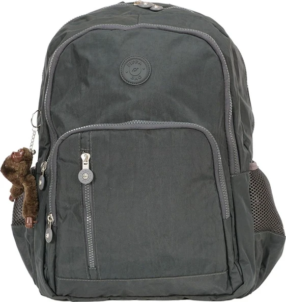 Pippa Yogi Dört Bölmeli Krinkıl Okul ve Günlük Sırt Çantası - Kız ve Erkek - Koyu Gri - CNT8030-05 ürün görseli