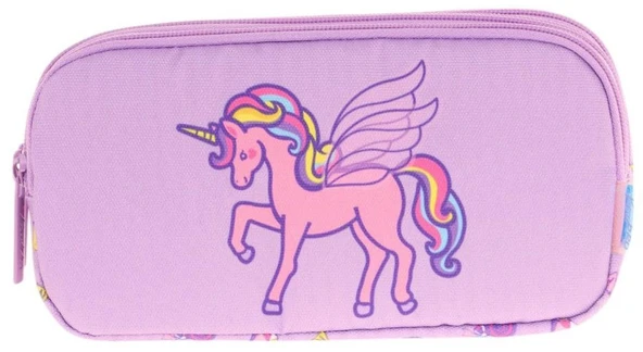 Kaukko Kids Üç Bölmeli Lila, Unicorn, Kız Çocuk Okul Kalemliği - L8221 - Resim 2