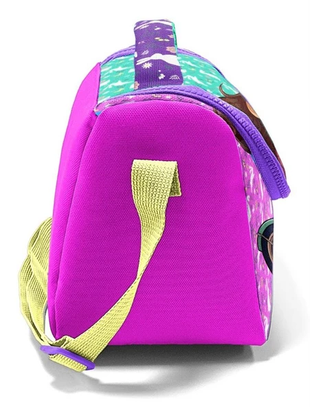 Coral High Kız Çocuk Beslenme Çantası - Thermo - Yeşil Pembe Bisikletli Kız - Resim 3