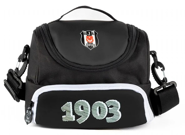 Beşiktaş Lisanslı 1903 Baskılı Erkek Çocuk Okul Beslenme Çantası - 25345 - Siyah