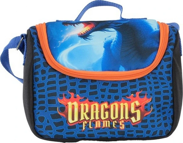 Pippa Erkek Çocuk ÜÇ Gözlü Lacivert Turuncu İlkokul Üçlü Okul Çanta Seti - Dragon/Ejderha - PPSET5280 - Resim 3