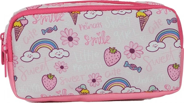 Pippa Kız Çocuk Üç Gözlü Pembe İlkokul Üçlü Okul Çanta Seti - Dondurma ve Gökkuşağı - PPSET5310 - Resim 4