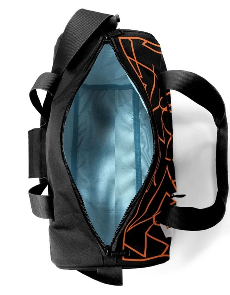 Coral High Erkek Çocuk Spor ve Seyahat Çantası - Siyah Turuncu Basketbol Desenli - 27536 - Resim 3