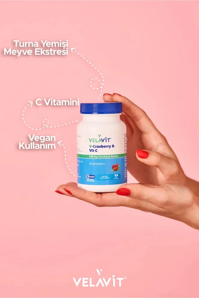 Velavit V-Cranberry & Vit C 30 Kapsül - 2
