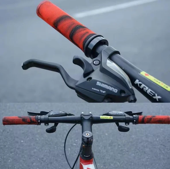 Forte Gt 1519 Silikon Bisiklet Elcik Kaymaz Yapı Kolay Kavrama Gidon Bisiklet Elciği Kırmızı - Resim 3