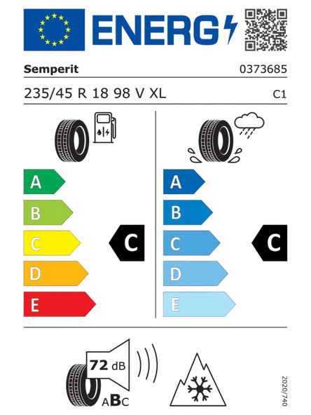 SEMPERIT 235/45R18 98V XL SPEED-GRIP 5 KIŞ LASTİĞİ 2025 ÜRETİM - 2