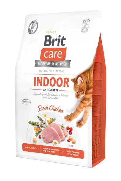 Brit Care Grain Free Indoor Anti Stress Tavuklu Kedi Maması 2 Kg