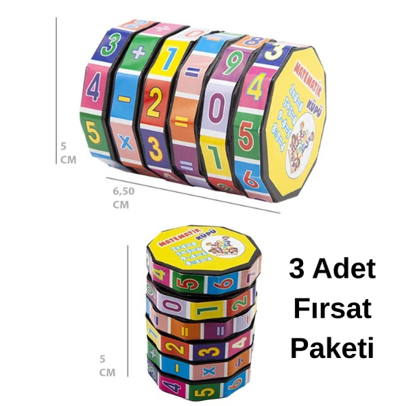 Eğitici Matematik Sayılar ,  Sihirli Küp , Popit Oyuncak , Dört İşlem Matematik - 3 ADET - 1