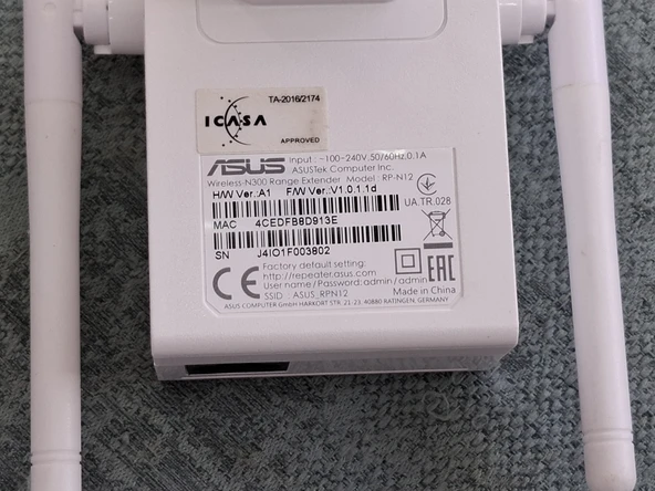 Asus RP-N12 300 Mbps N300 2.4 GHz Menzil Genişletici - 2