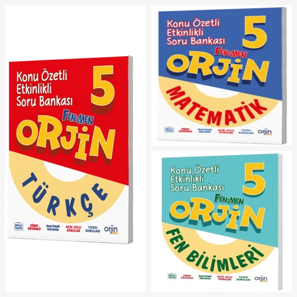 Orjin 5. Sınıf Türkçe & Matematik & Fen Soru Bankası ürün görseli 1