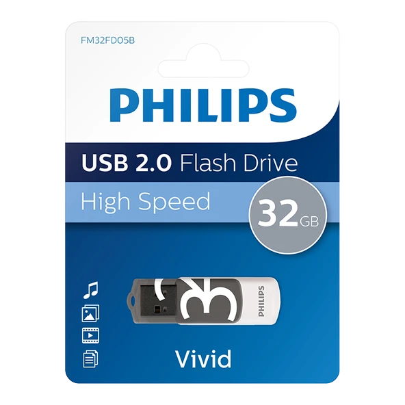 PHILIPS 32GB USB 2.0 25/10MB/S FM32FD05B/00