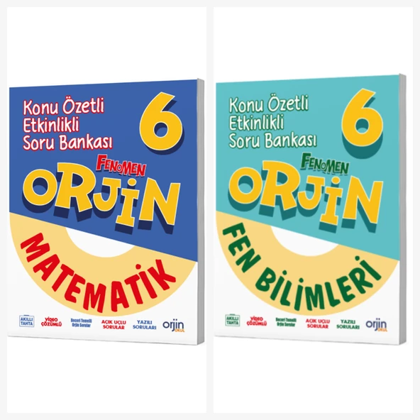 Orjin 6. Sınıf Matematik & Fen Soru Bankası