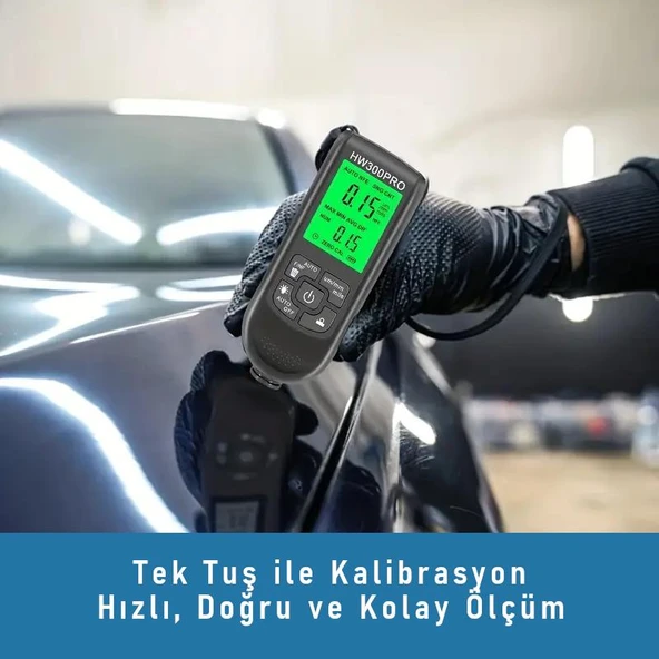 Valkyrie HW-300 Pro Kaplama Kalınlığı Ölçer – 0-2000 µm Ölçüm Aralığı, FE/NFE Algılama, Arka Aydınlatmalı LCD - 2