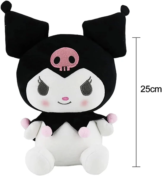 Kuromi Hello Kitty 25 Cm Peluş Oyuncak Sanrio Kuromi Plush Hediyelik Oyuncak - 2
