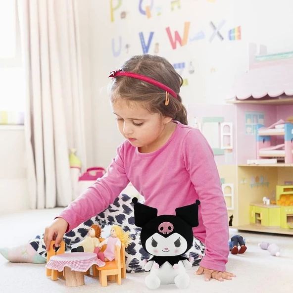 Kuromi Hello Kitty 25 Cm Peluş Oyuncak Sanrio Kuromi Plush Hediyelik Oyuncak - 4