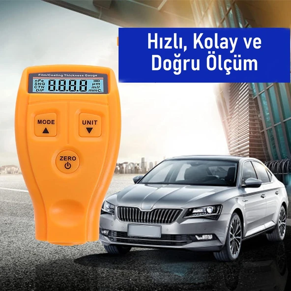 Valkyrie Dijital Kaplama Kalınlığı Ölçer – 0-2000 µm, FE/NFE Modu, LCD Ekran - 3
