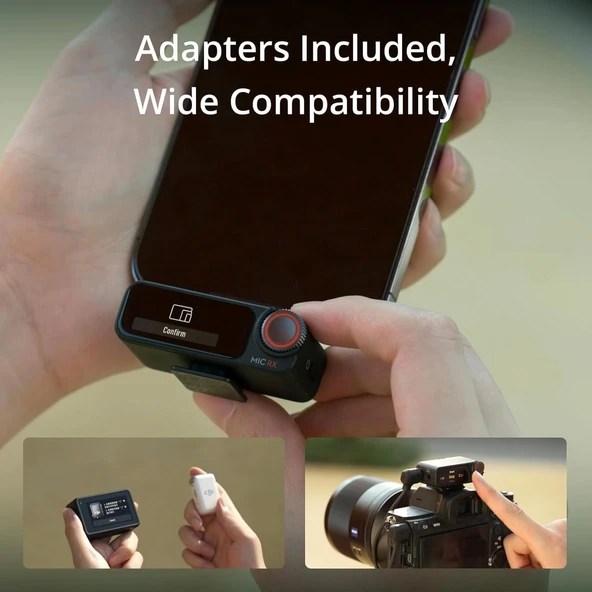 DJI Mic 2 (2 TX + 1 RX) Kablosuz Mikrofon Seti Kiti - 5