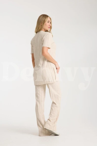 ÇİZGİLİ RELAX FİT İKİLİ TAKIM DNV-000019 - Resim 3