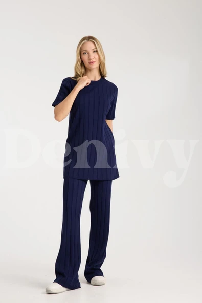 ÇİZGİLİ RELAX FİT İKİLİ TAKIM DNV-000019 - Resim 2