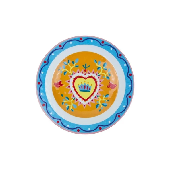 Baci Milano Mamma Mia 6lı Kalp Desenli Tabak Seti 21,5cm ürün görseli