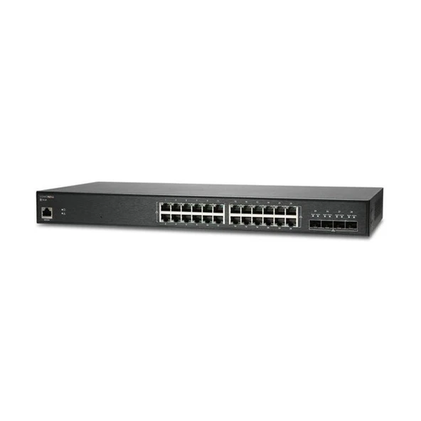 SONICWALL 24port 410W FULL PoE 02-SSC-8377 GIGABIT 4XSFP+ Yönetilebilir Switch RackMount ürün görseli