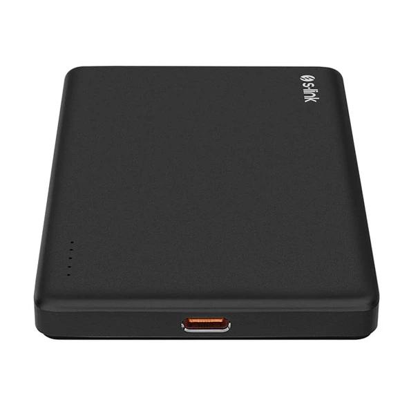 S-LINK MG105 5000mAh PD20W Magsafe 15W Kablosuz Type-C Siyah Taşınabilir Metal Şarj Cihazı Powerbank - 2
