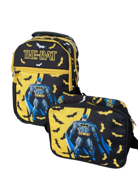 Okul Çantası 2'li Set Batman Desenli Okul Çantası